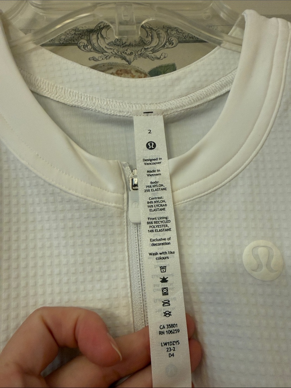 lululemon athletica White Grid-Texture Sleeveless Tennis Dress BNWT - Picture 3 of 12
